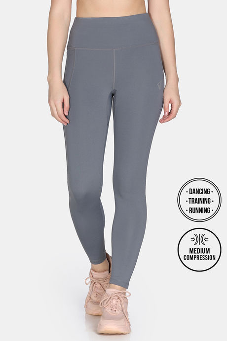 Zelocity Quick Dry Gym Leggings - Steel Grey — image 2